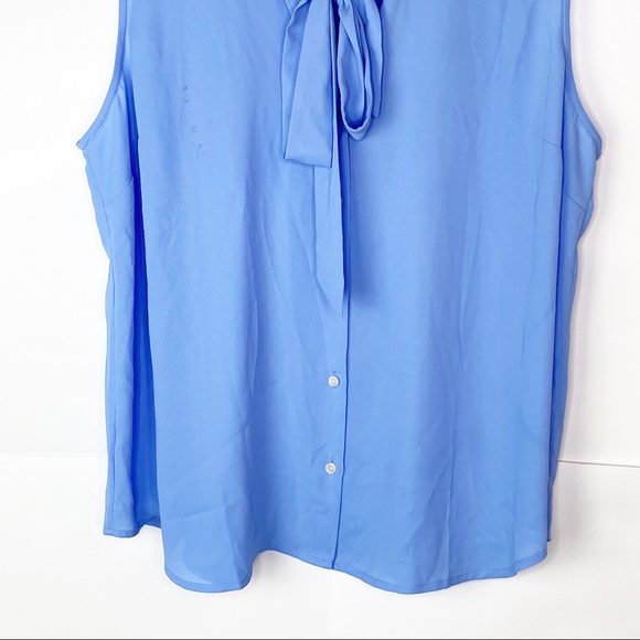 NWT J. Crew Factory Sleeveless Drapey Tie Neck Top - Picture 4 of 9